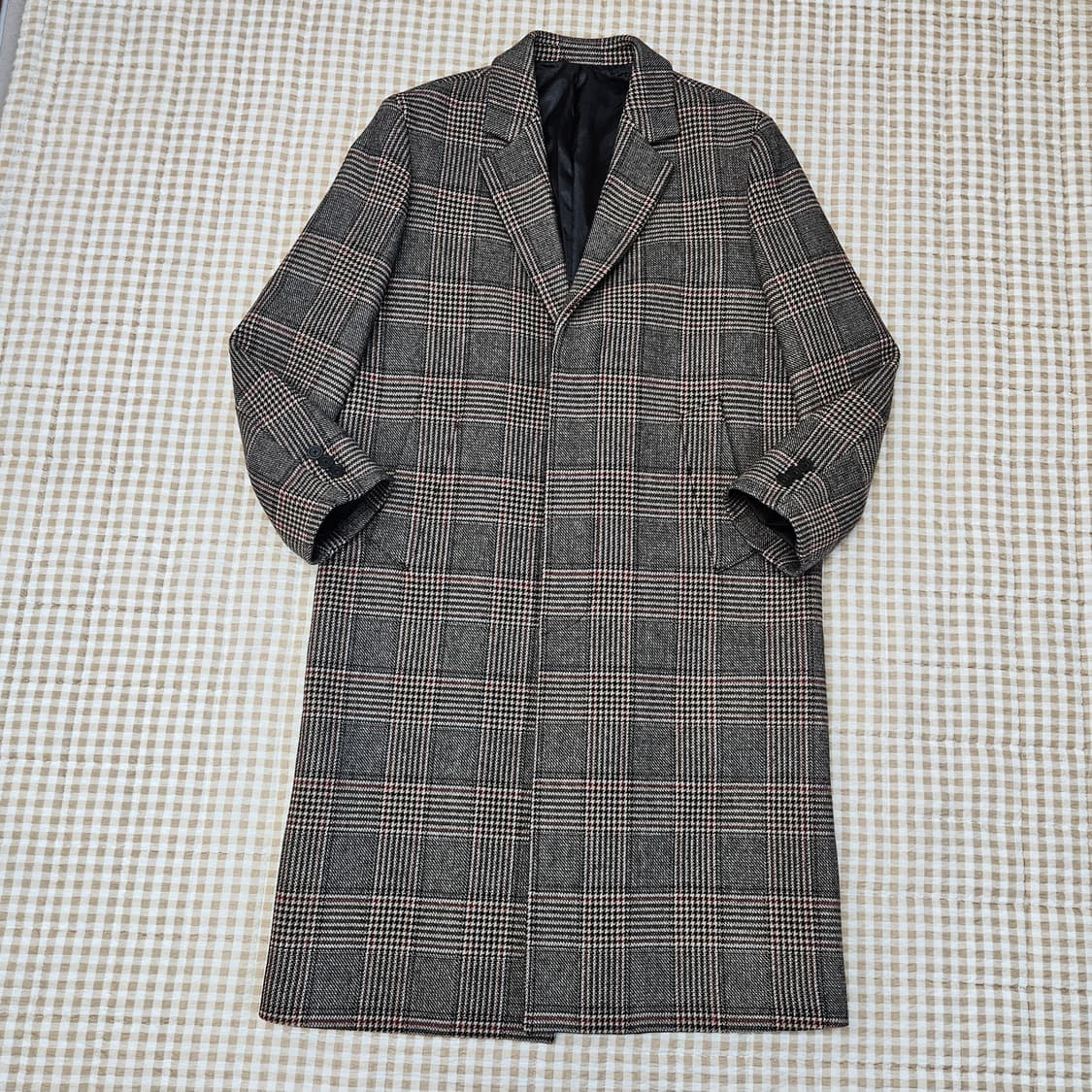 커스텀멜로우 롱 체크 코트 난자100 상품이미지1