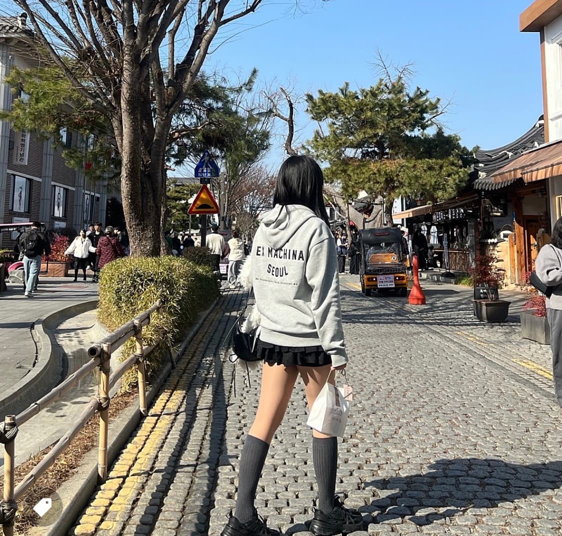 새상품) 데우스 엑스 마키나 서울 후드티 m 그레이 상품이미지2