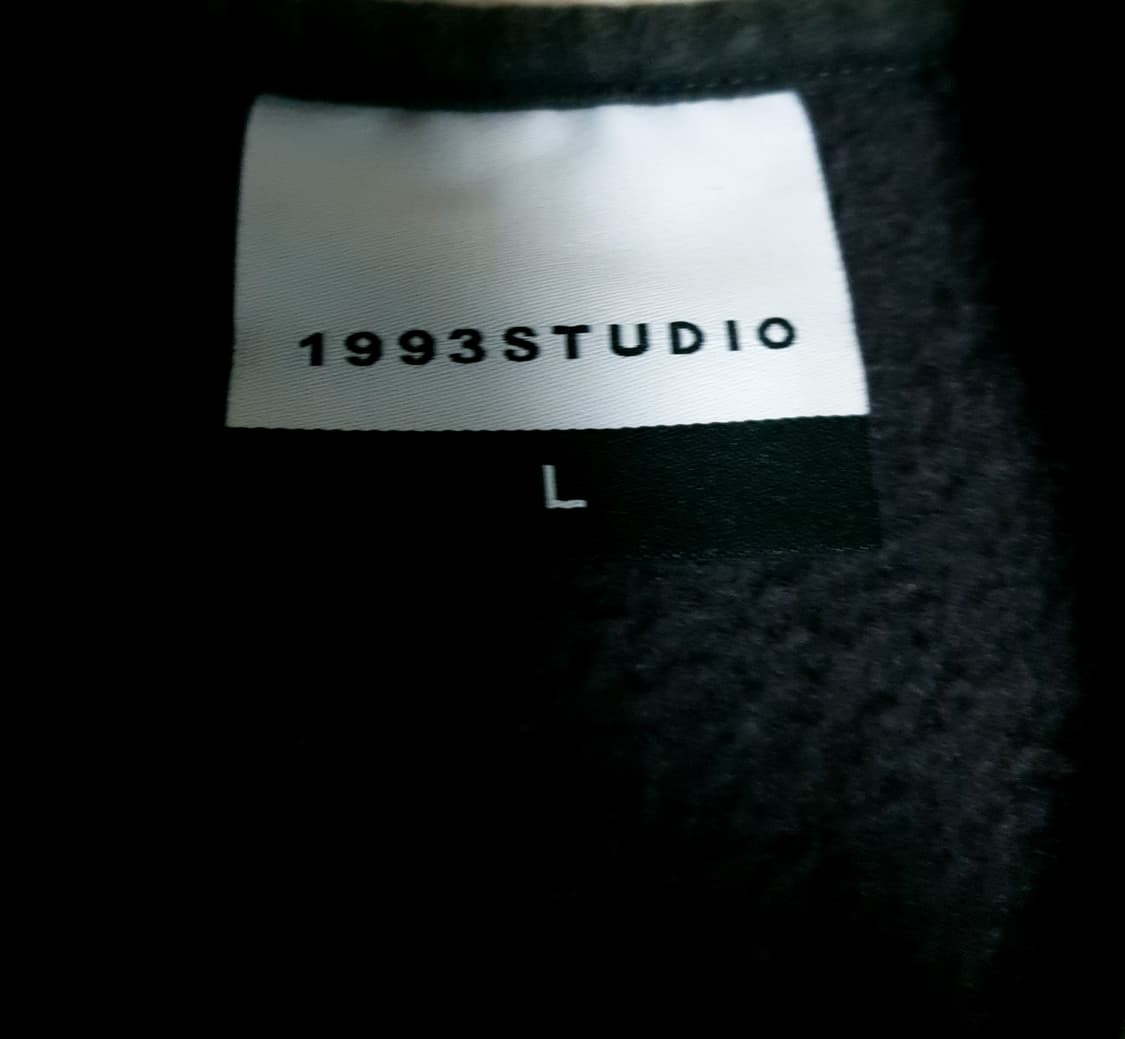 1993스튜디오 오버핏 코듀로이 벨벳 하프 반집업 기모 맨투맨 (L) 상품이미지3