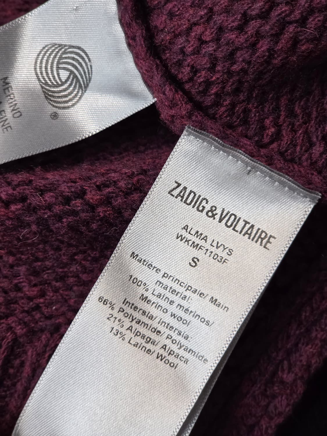 (S) ZADIG&VOLTAIRE (자딕앤볼테르) 알마 니트  상품이미지7