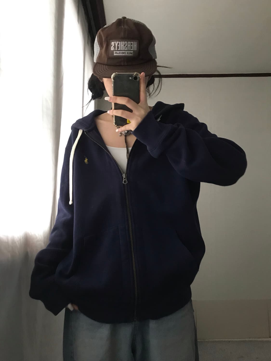 폴로 네이비 스웻 후드집업 상품이미지6