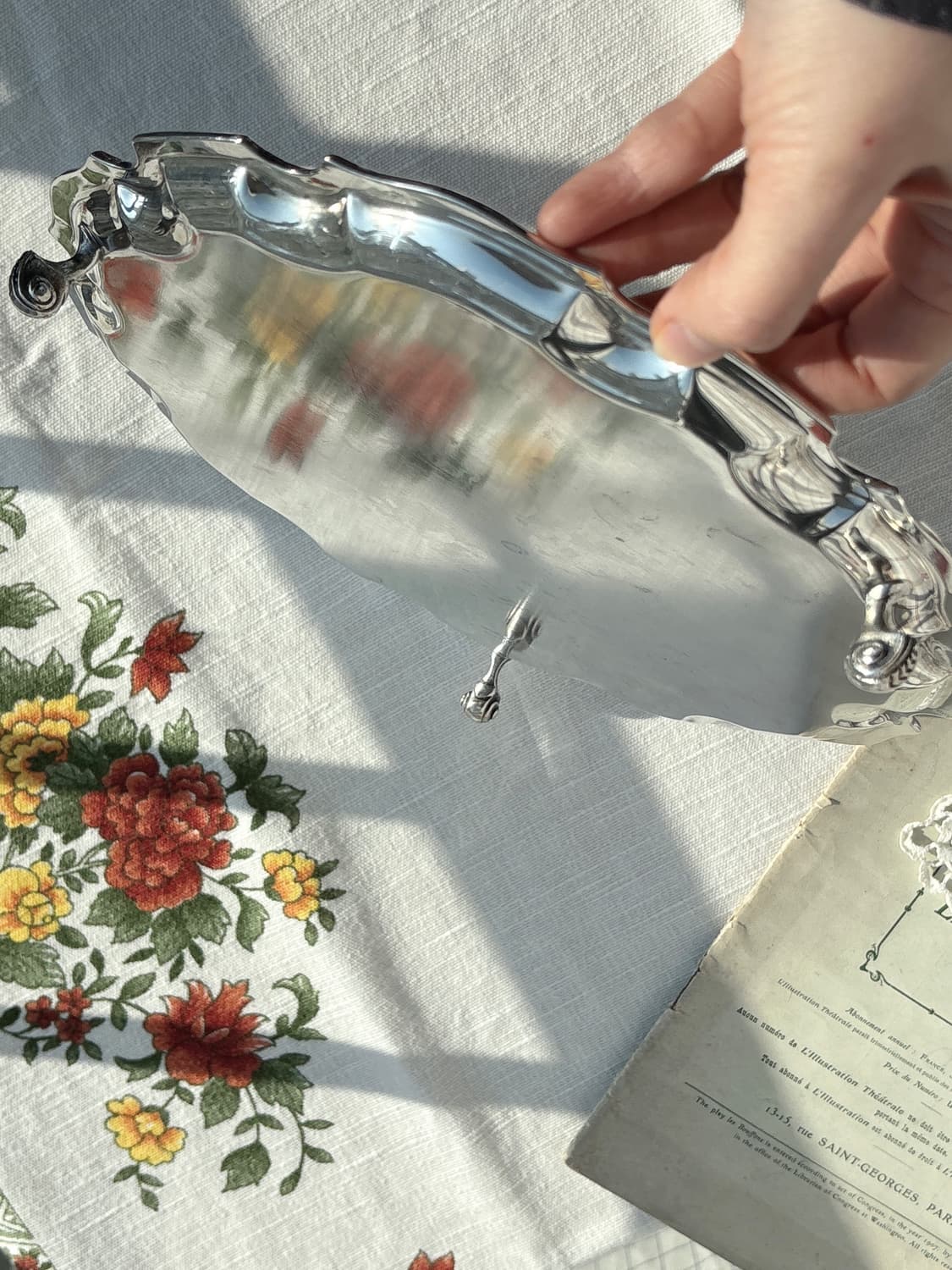 1910~30s 영국RNVSCo 실버플레이트 풋티드 트레이 상품이미지7