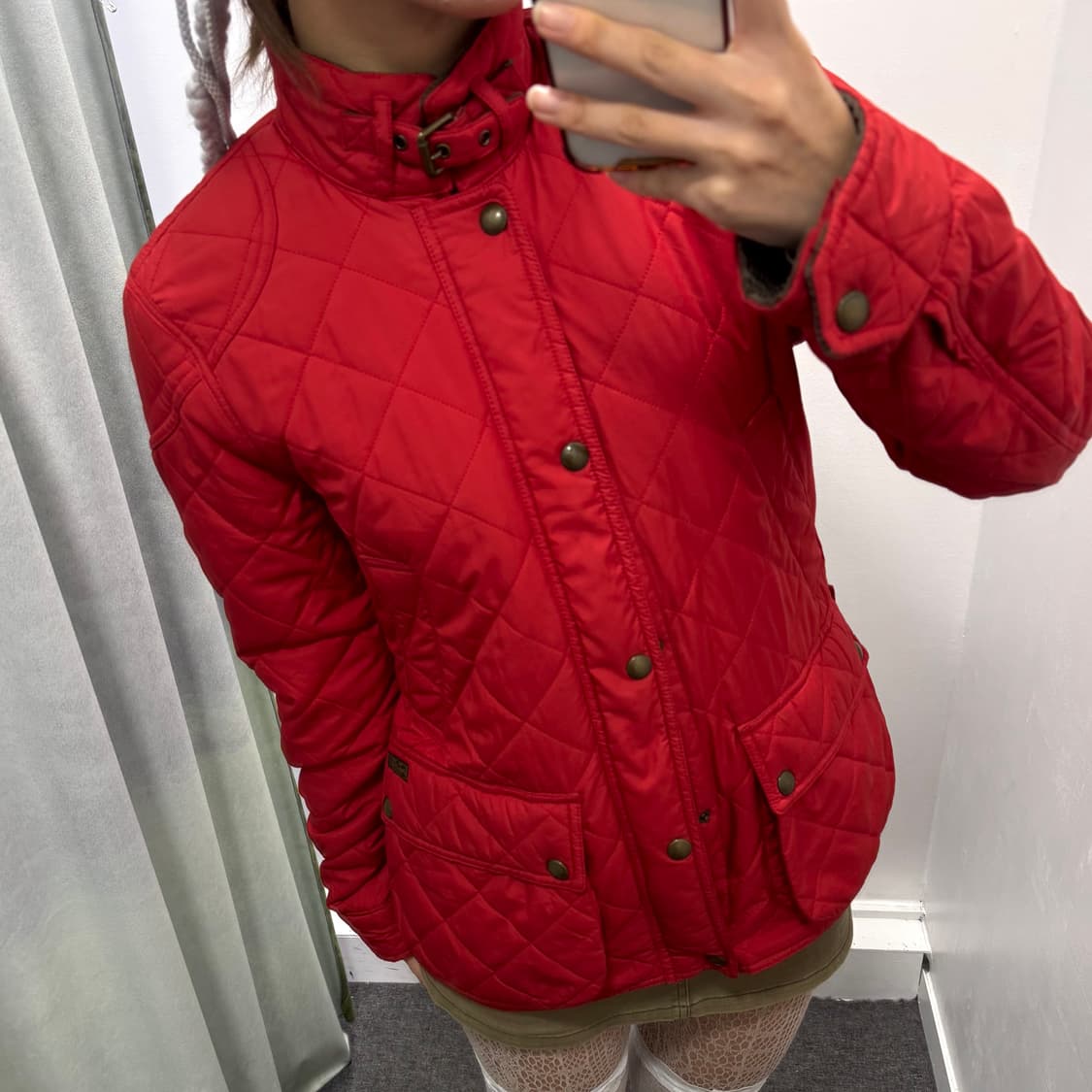 폴로 레드 넥버클 퀄팅 자켓 상품이미지3