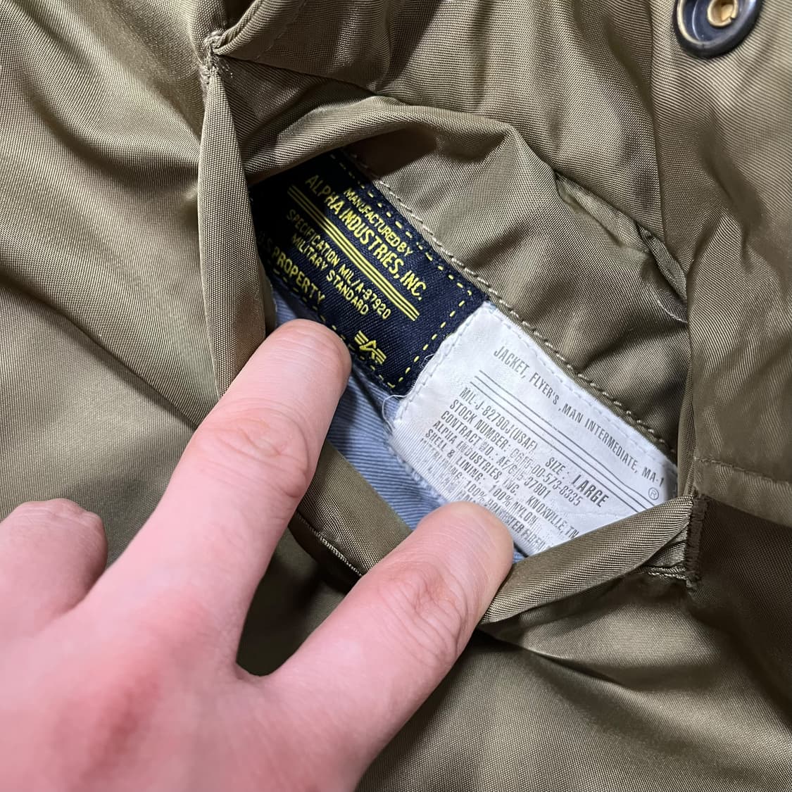 알파 인더스트리 빈티지 올리브 리버시블 슬림 Ma-1  상품이미지7