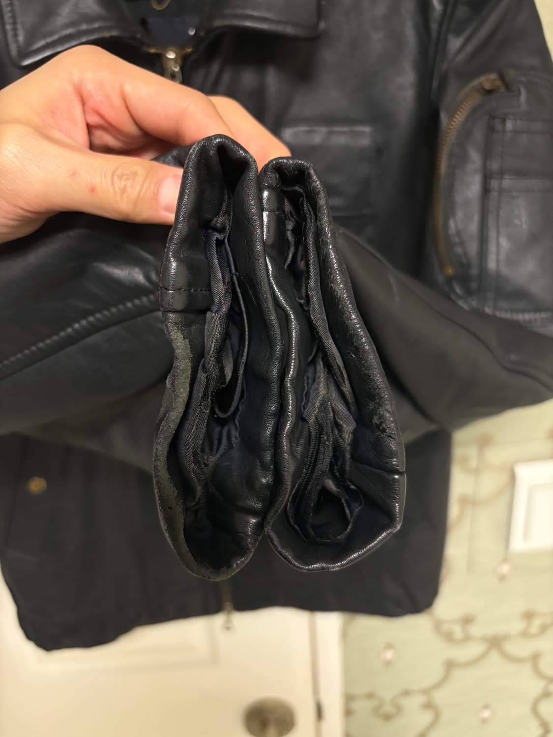 48) 70s 프렌치 레더 파일럿 자켓(민간용) 상품이미지6