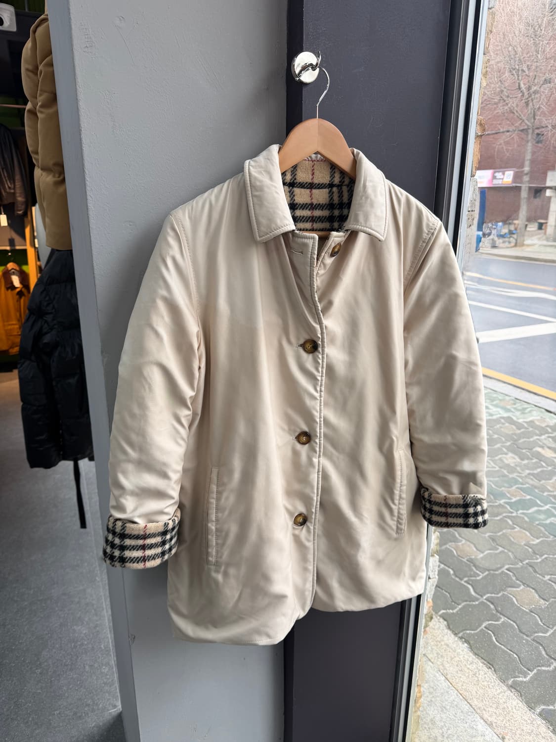L/ 버버리 리버시블 노바체크 코트 자켓 상품이미지6