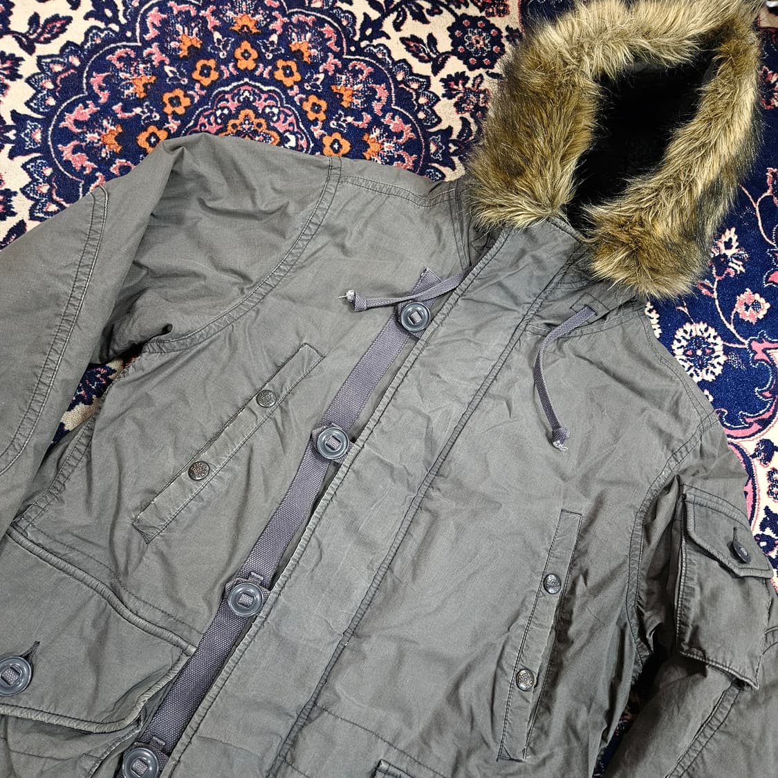 폴로랄프로렌 빈티지 라쿤퍼 유틸리티 야상 점퍼  상품이미지2