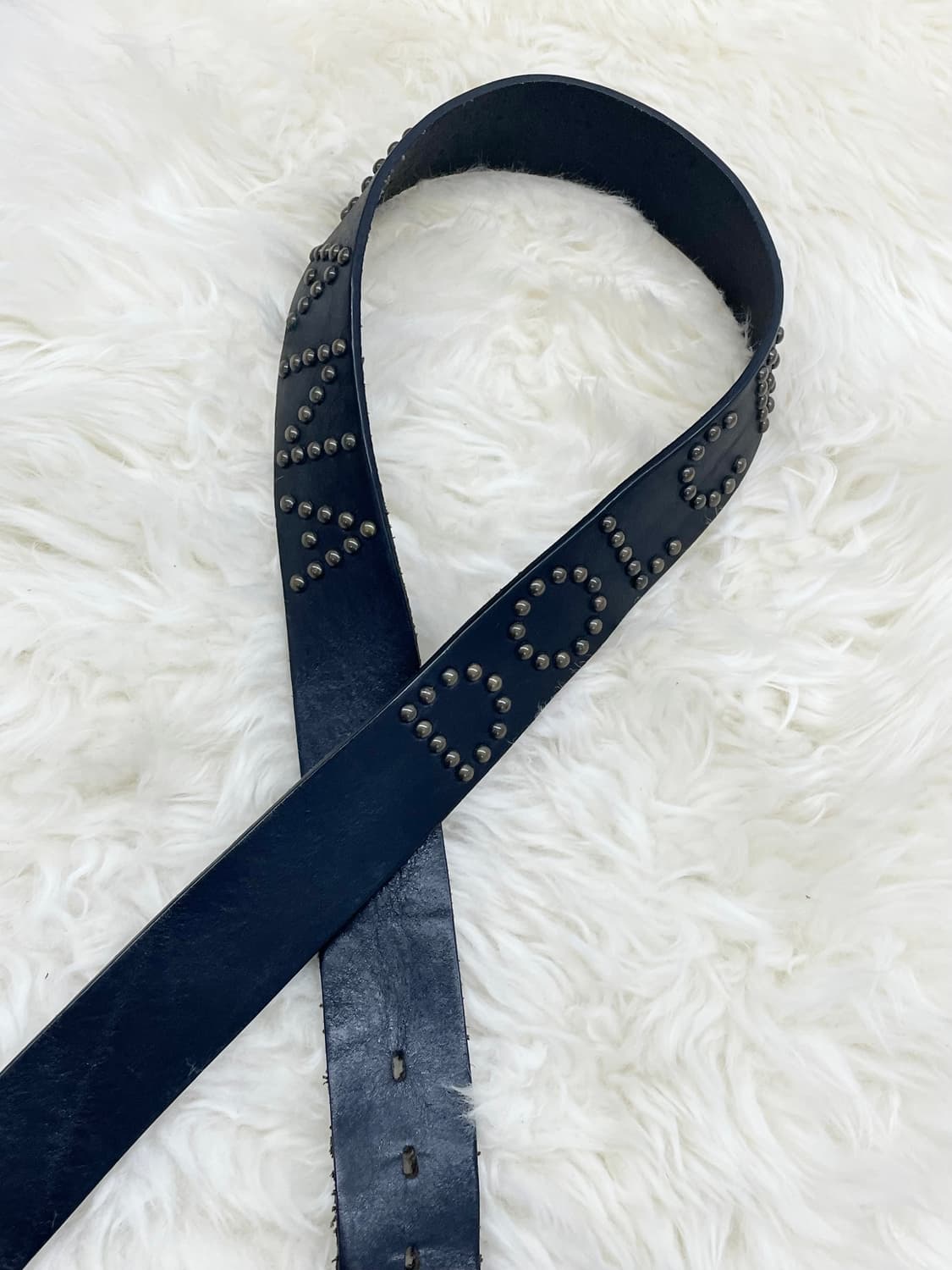 돌체앤가바나 리얼레더 스터드 로고 버클 벨트 상품이미지2