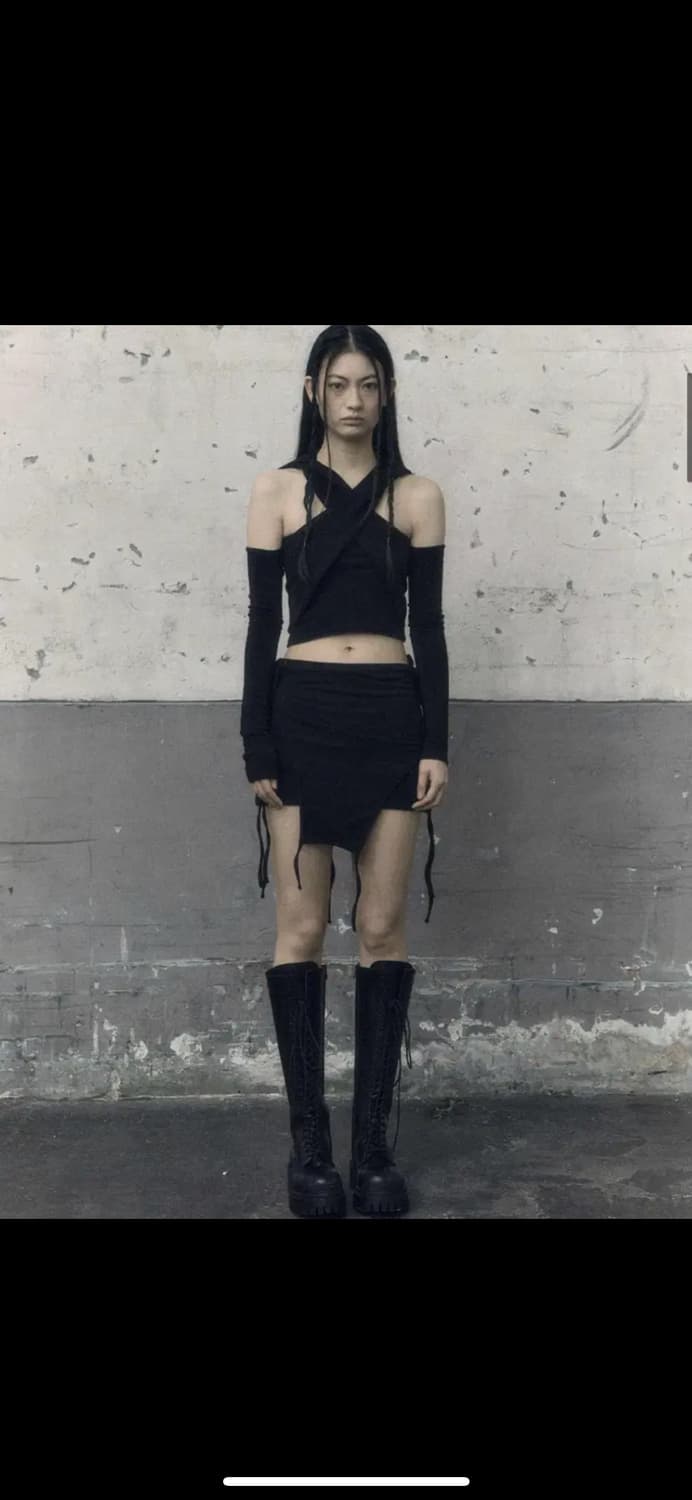 보헤미안서울 커브드 레이어드 스커트 상품이미지1