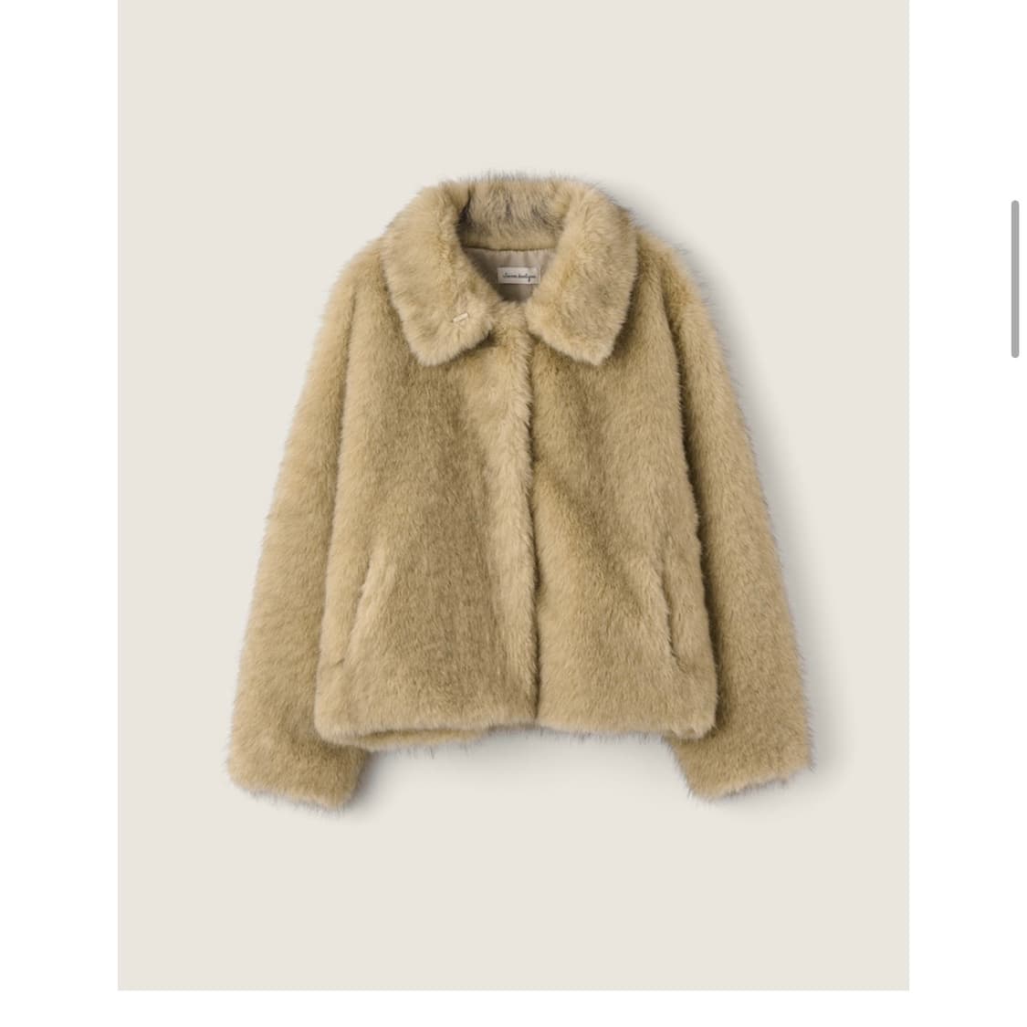 시엔느 퍼자켓 Noah Fur Jacket (Beige) 상품이미지1