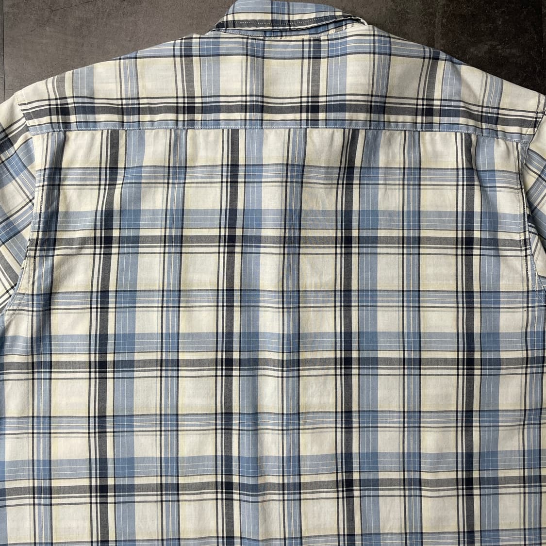 DICKIES 디키즈 빈티지 블루 체크 반팔 워크 셔츠 A00979 상품이미지8