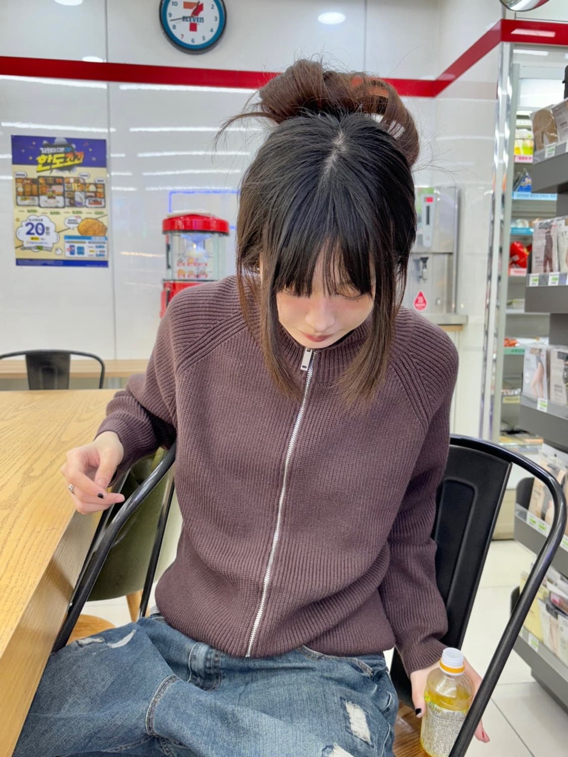 *Pre order [unisex] 코지무드 하이넥 투웨이 니트집업(2c 상품이미지6