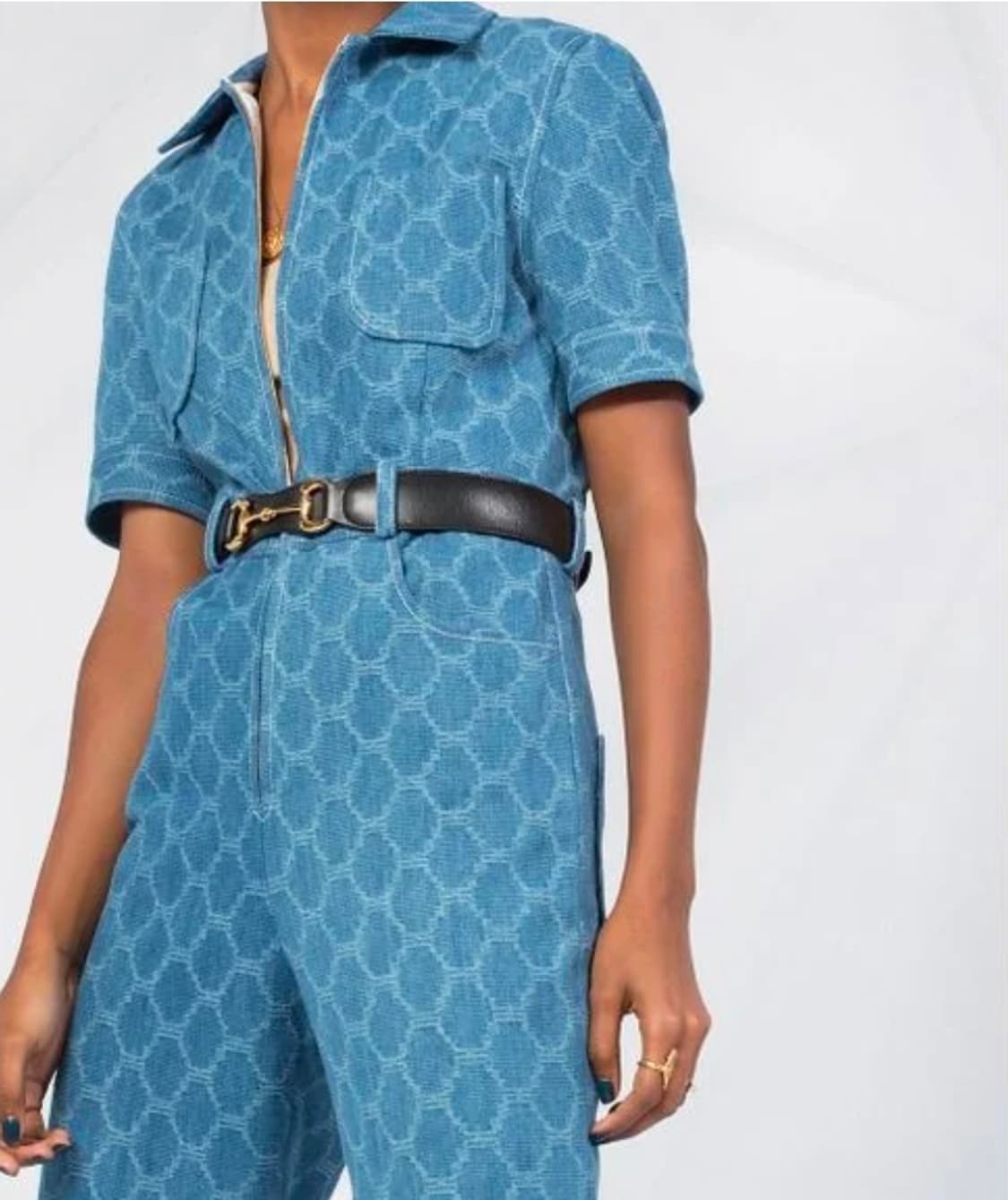 SANDRO 산드로 점프수트 블루 패턴 36 여성 데님  상품이미지2