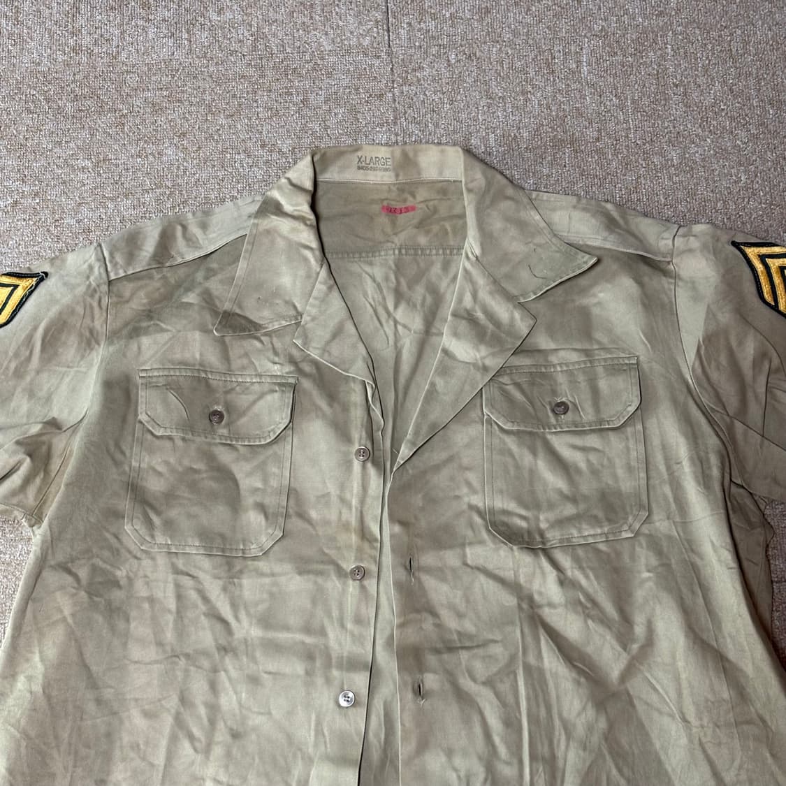 미육군 밀리터리 반팔셔츠 XL 상품이미지2