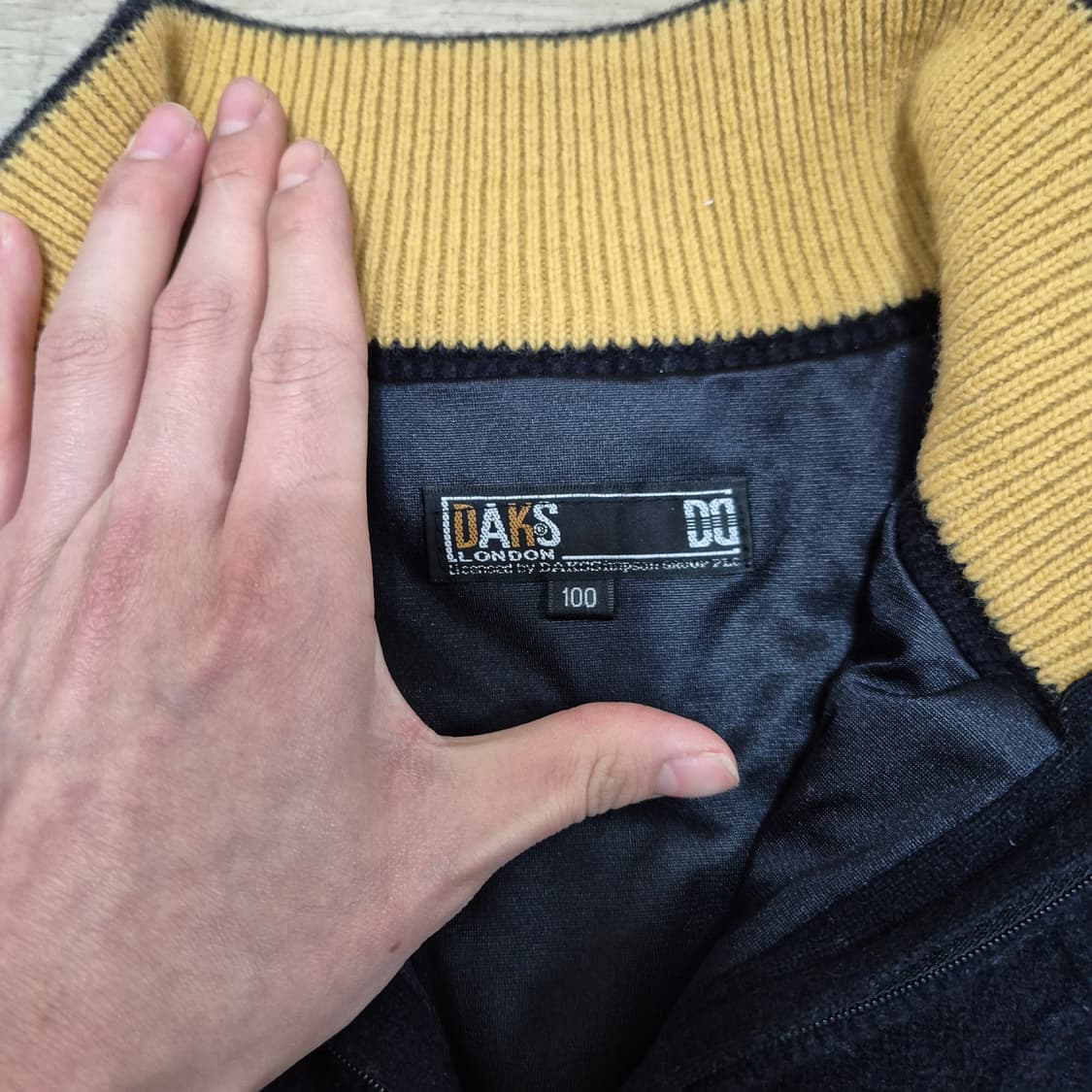 닥스 골프 남성 다이아몬드 패턴 방풍 반집업 니트 L(100) 상품이미지5