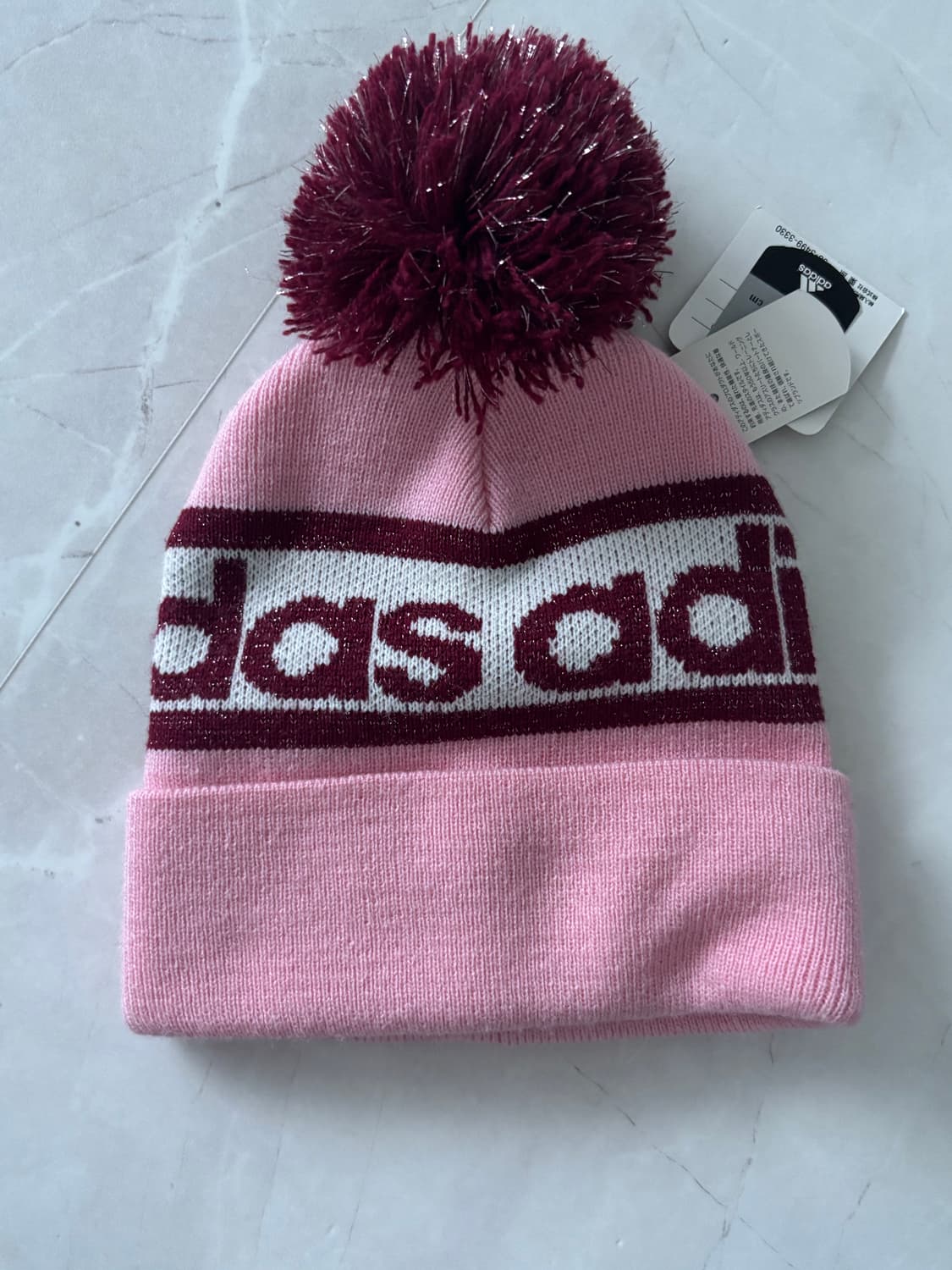 아디다스 폼폼 비니 핑크 OSFZ 상품이미지2