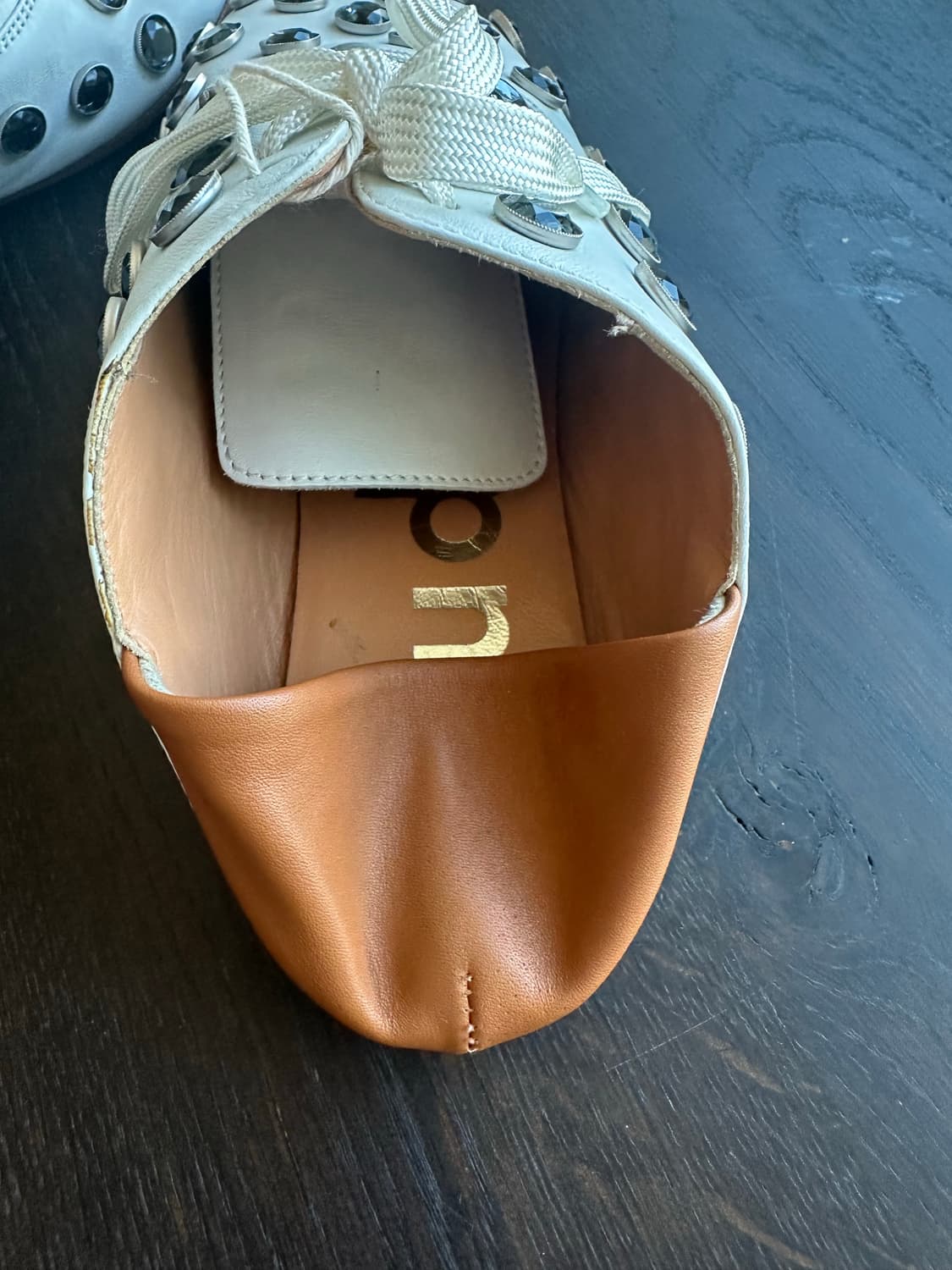 아크네 스튜디오 mika stone 스터드 스니커즈 36 (1회착용) 상품이미지5