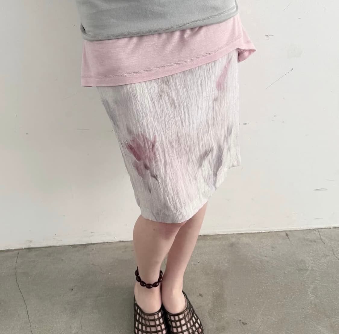 낫띵에브리띵 그레이 스커트 1사이즈 상품이미지1