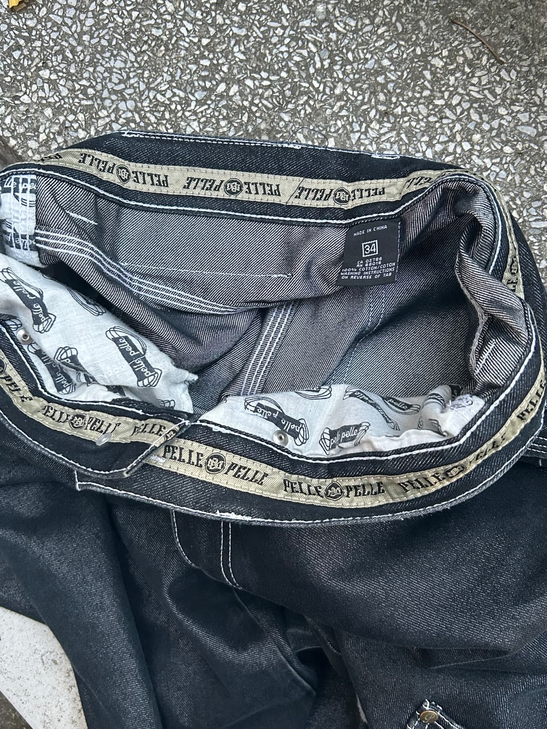 *rare* 1990s 펠레펠레 포켓 와이드 데님 힙합팬츠 상품이미지5