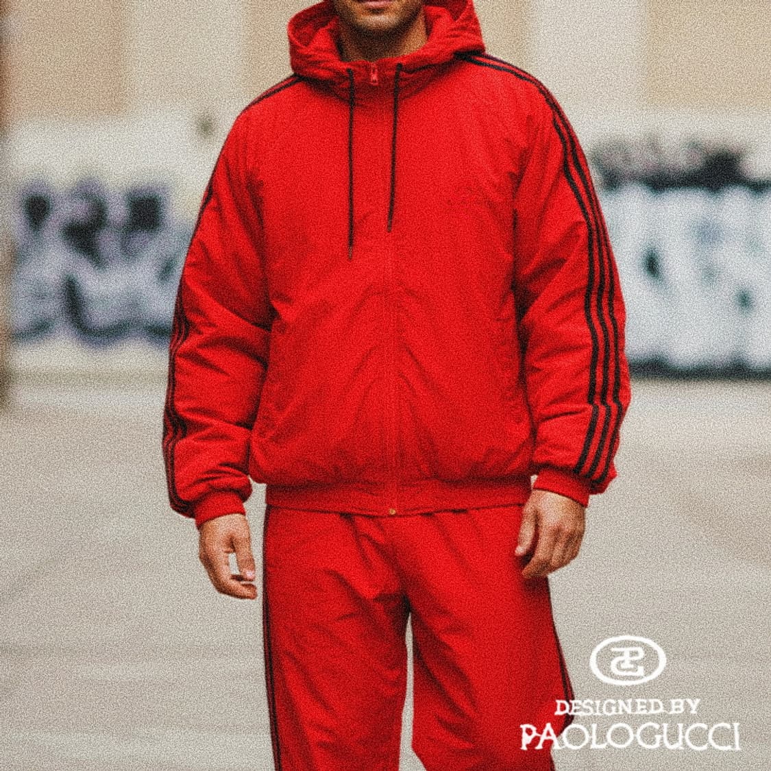 아키라st 파울로구찌 삼선 우븐 트랙세트 (자켓+팬츠) 상품이미지1