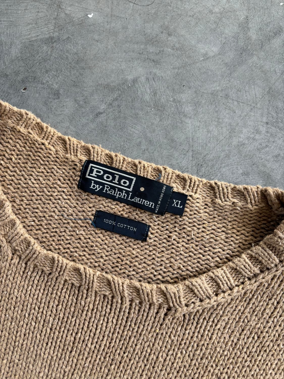 폴로랄프로렌 탄베이지 코튼 오버사이즈 니트 상품이미지4
