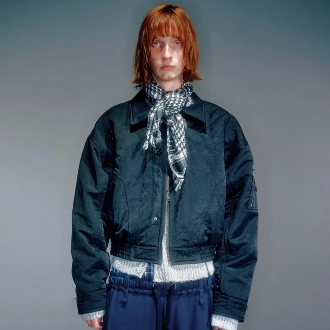 MEN MATTY QUILTED BOMBER JACKET BLACK 상품이미지1