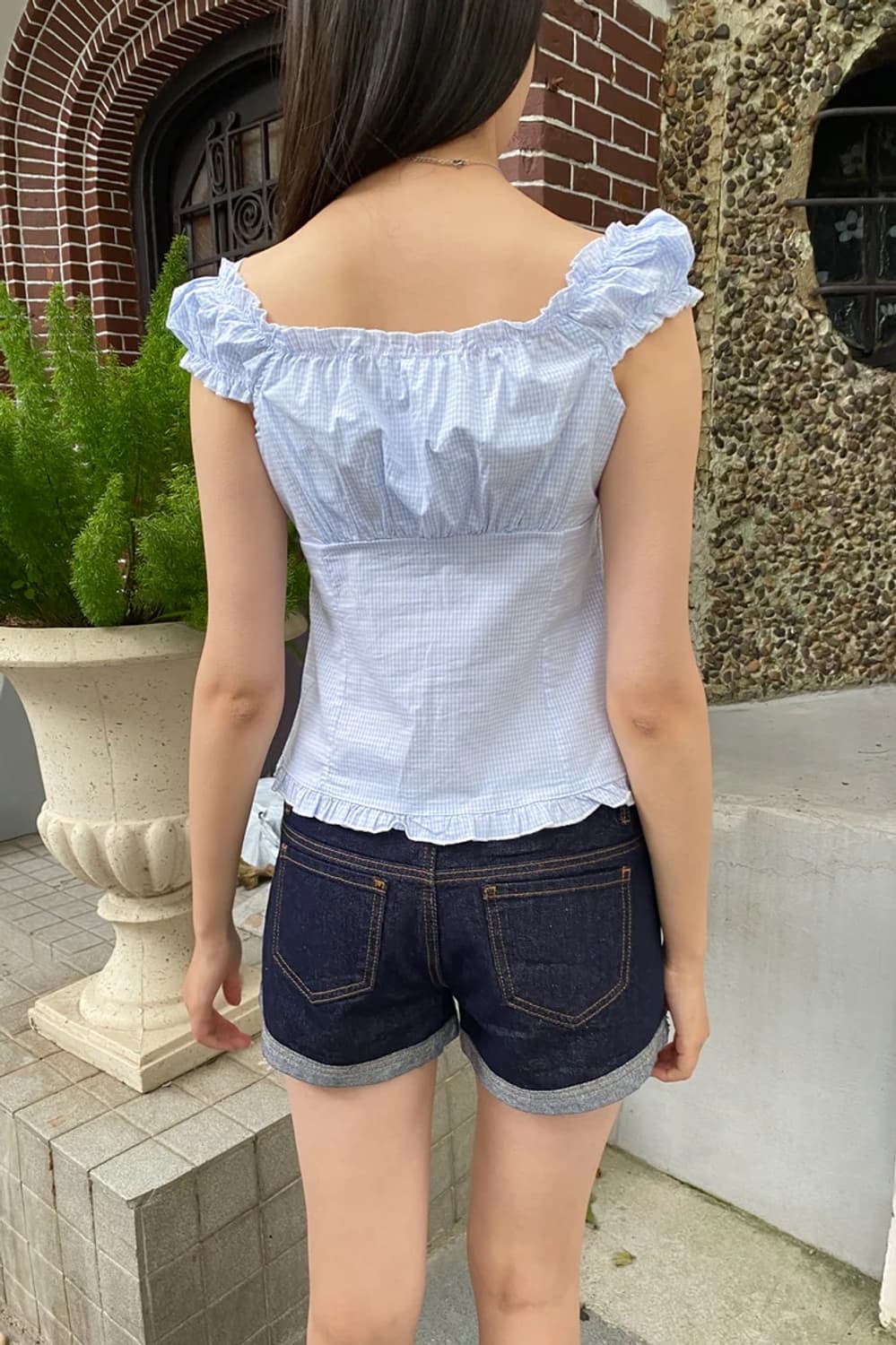 구해요)브랜디멜빌 엘레나 탑 라이트블루 상품이미지3
