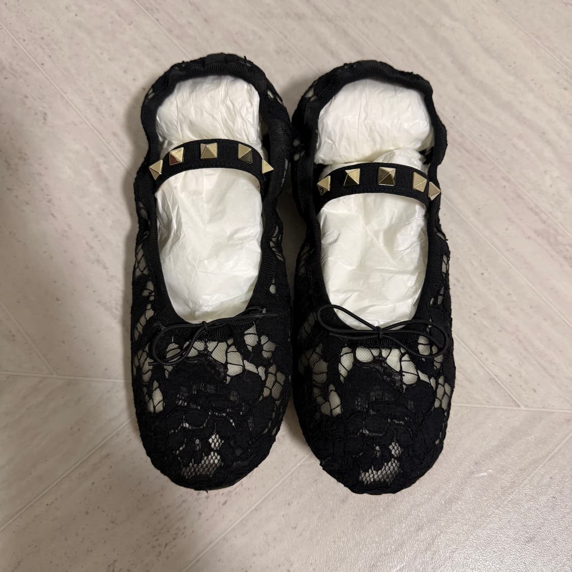 [36] 발렌티노 벨레리나 레이스 슈즈 블랙 상품이미지2