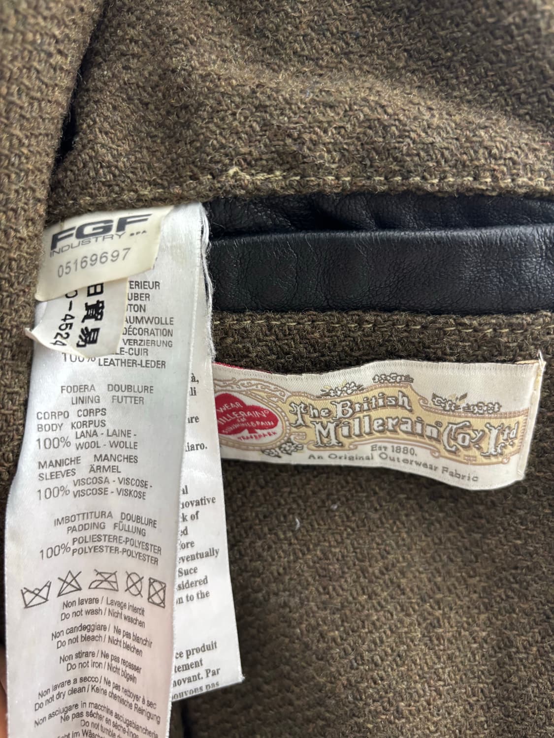 CP컴퍼니 & BRITISH MILLERAIN 헤리티지 레더 믹스 자켓 상품이미지6