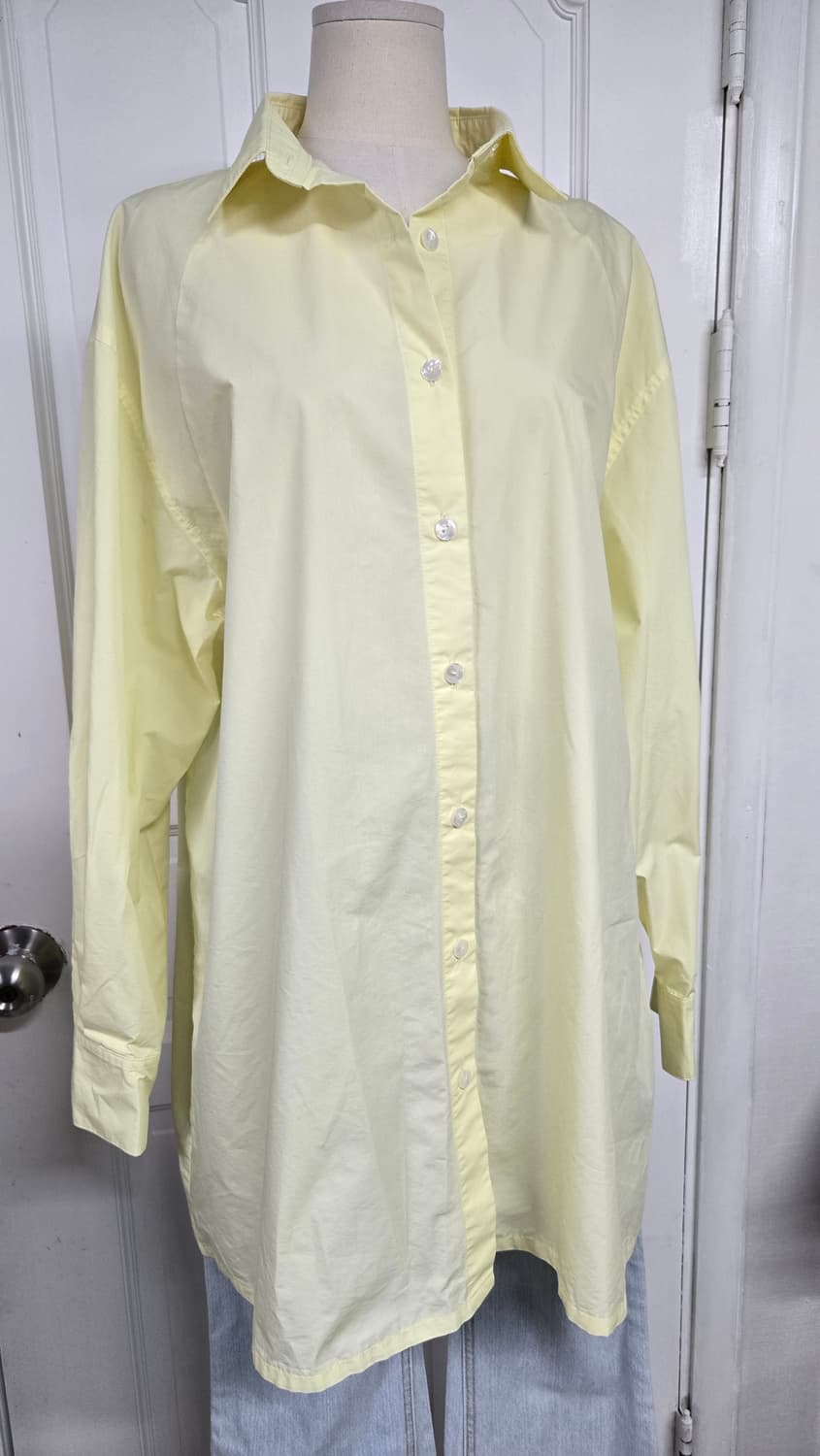 민더리 옐로우 롱셔츠 상품이미지3