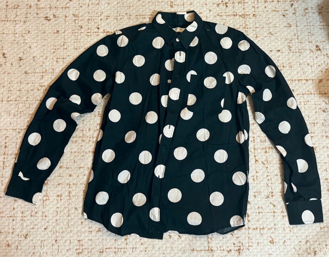 검정 도트 셔츠 M 상품이미지1