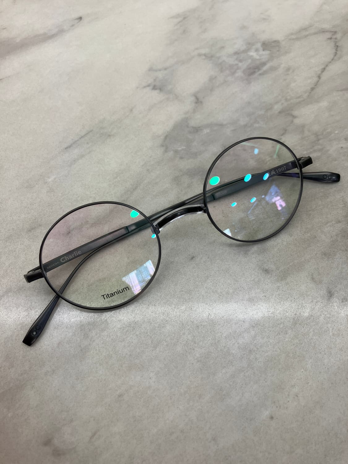 경성 京城 1907 티타늄 무광 그레이 새들노즈 메탈테 클래식 안경 상품이미지1