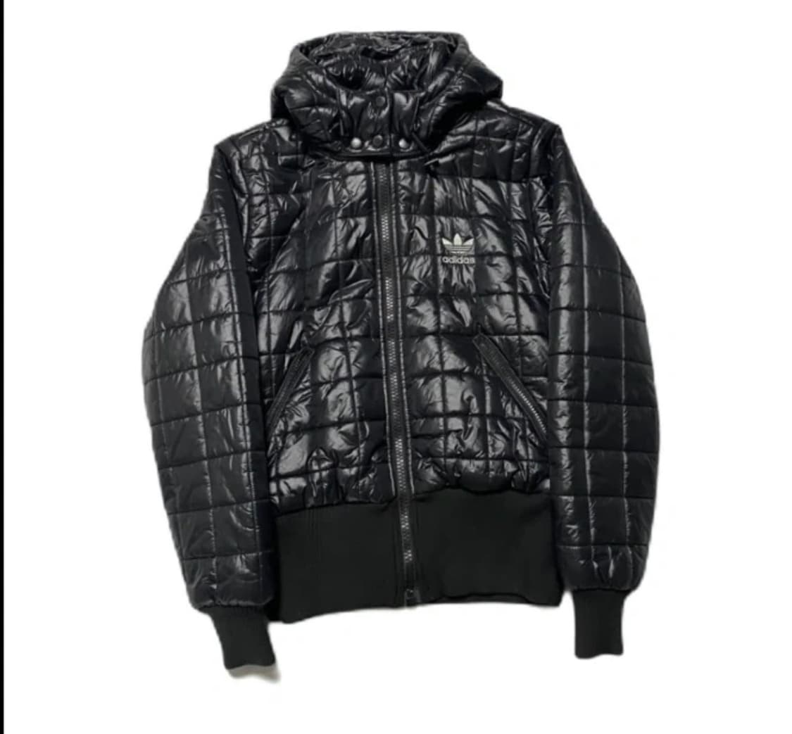아디다스 블랙 퀄팅 경량패딩 S 상품이미지3