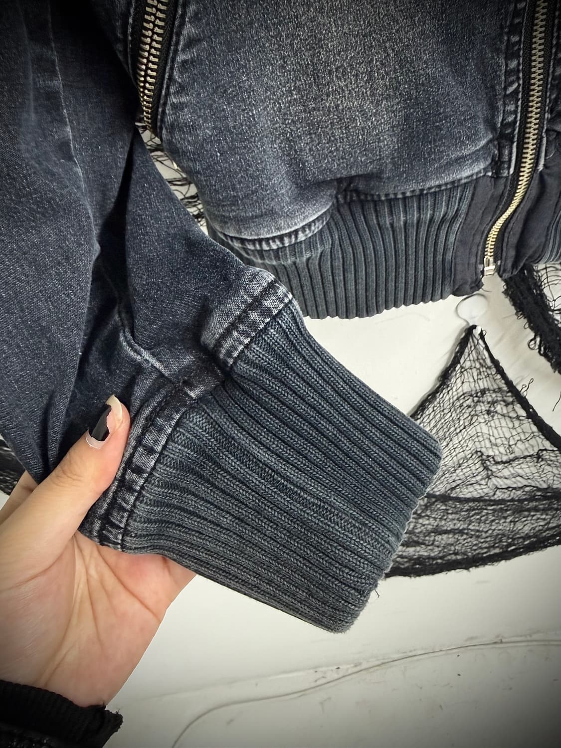 00s dark denim jacket 상품이미지5