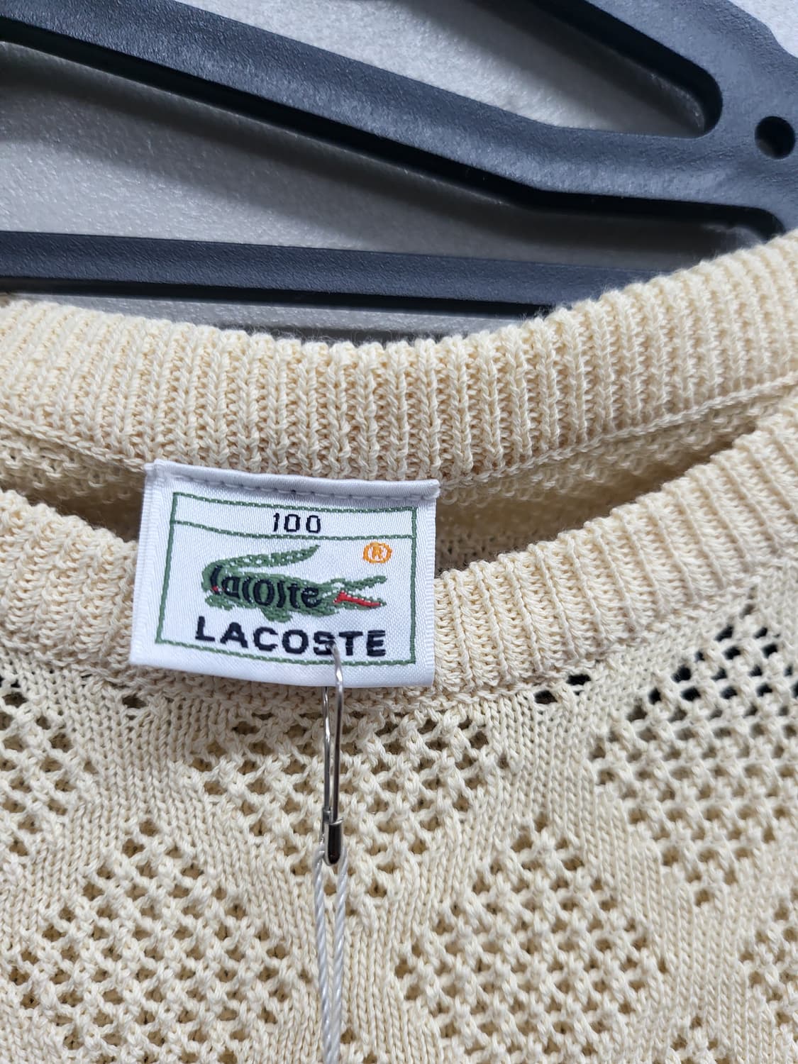 라코스테 아이보리 니트 베스트100 상품이미지4