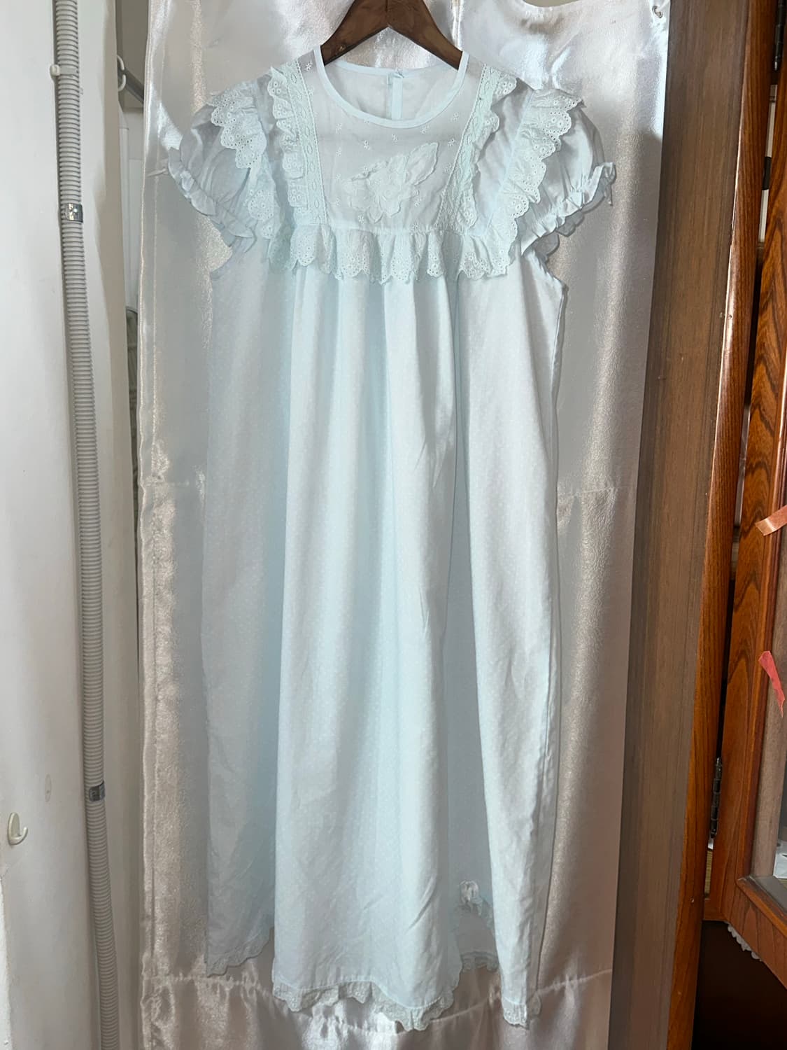 퓨어 스카이블루 레이스 원피스 상품이미지1