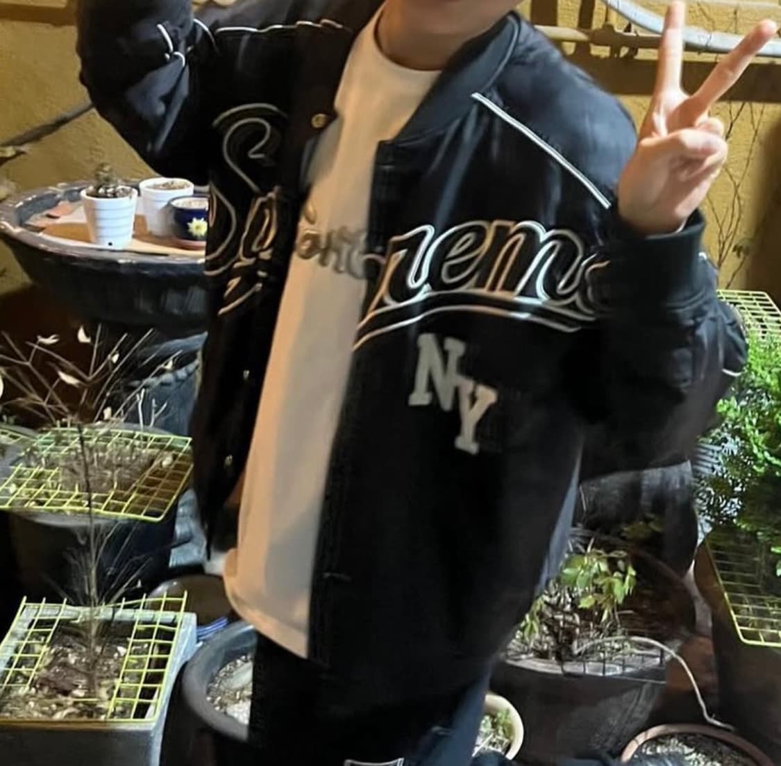 Supreme Contrast Script Varsity Jacket  상품이미지2