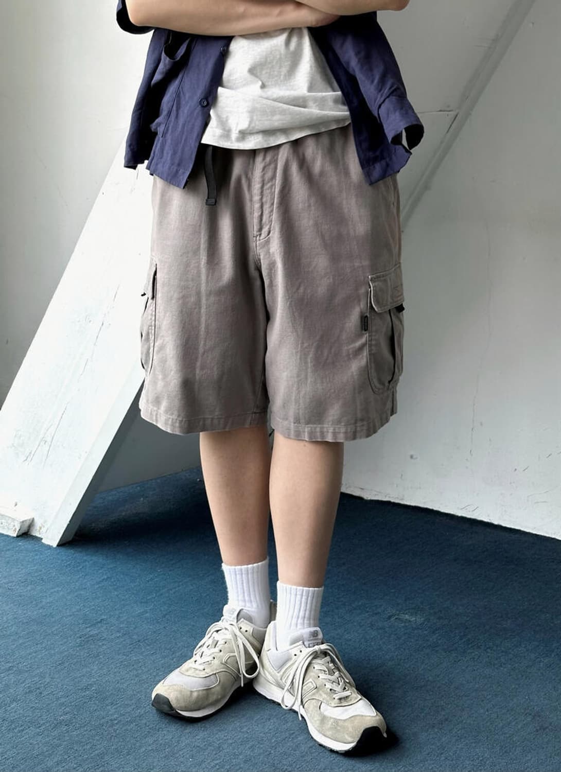 Cotton linen Utility cargo shorts 상품이미지8