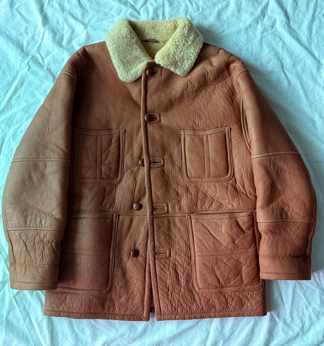 Vintage JOHNS HAMER 양가죽 무스탕 상품이미지1