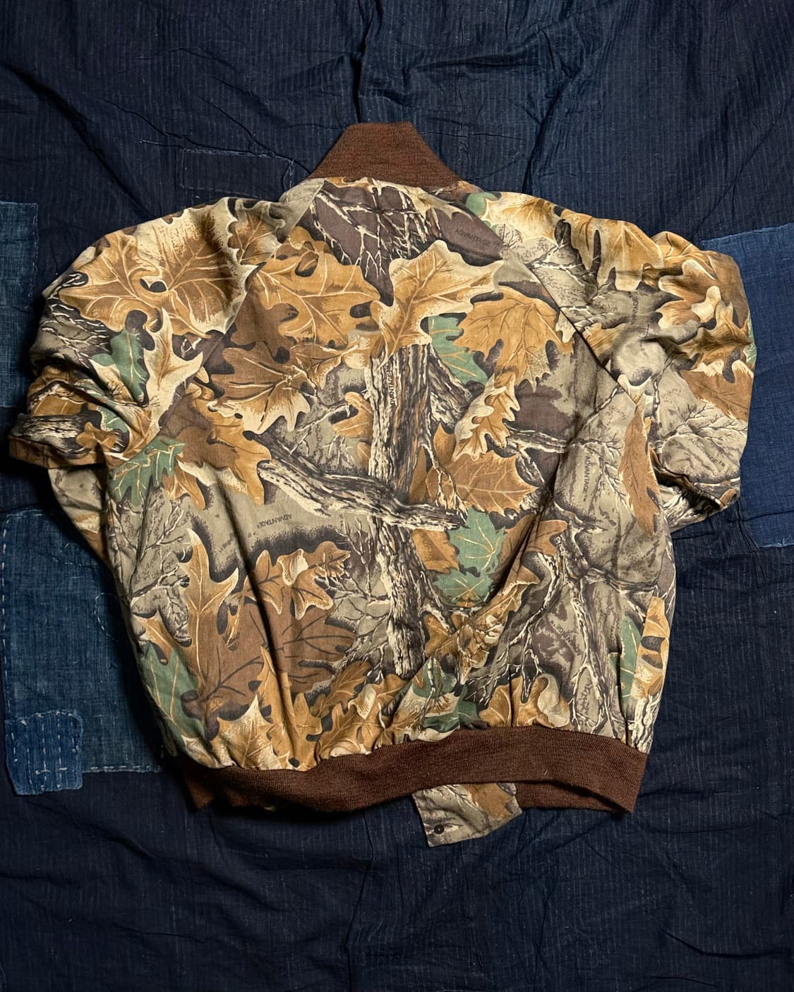 90‘s 스파르탄 코튼우드 카모 패턴 봄버 자켓 L 상품이미지6