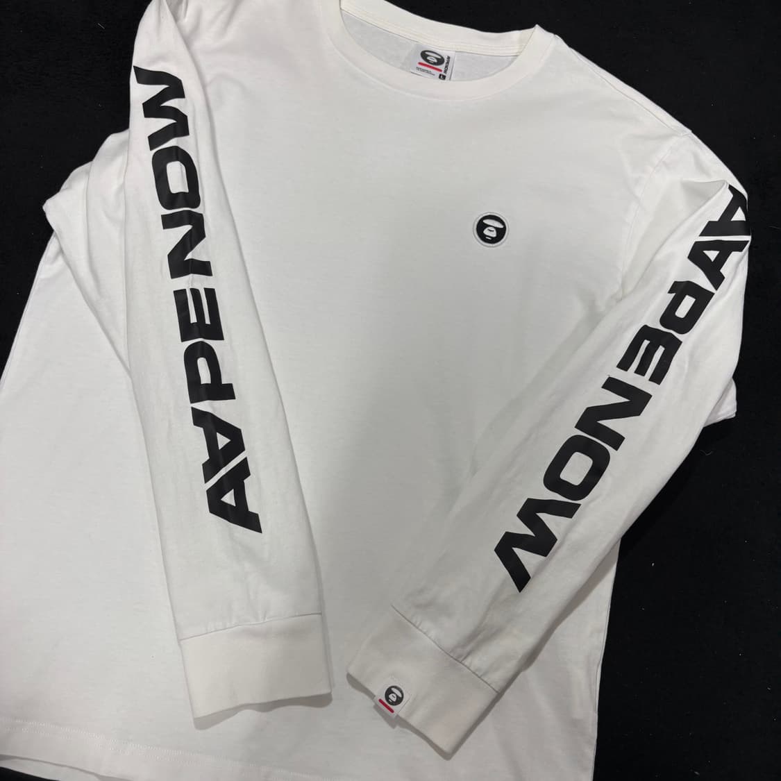 L AAPE NOW 에이프 베이프 화이트 긴팔 롱슬리브 상품이미지3