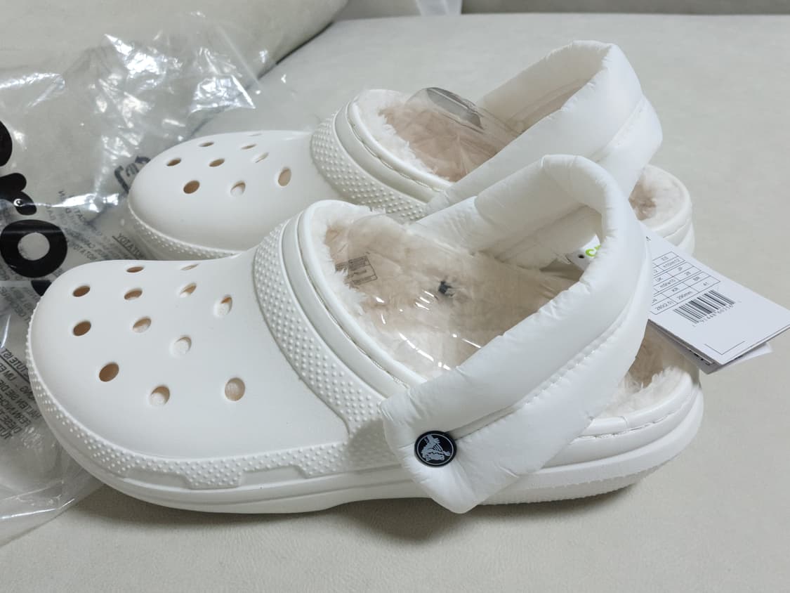 크록스 클래식 라인드 네오 퍼프 클로그 화이트(새상품) 상품이미지5