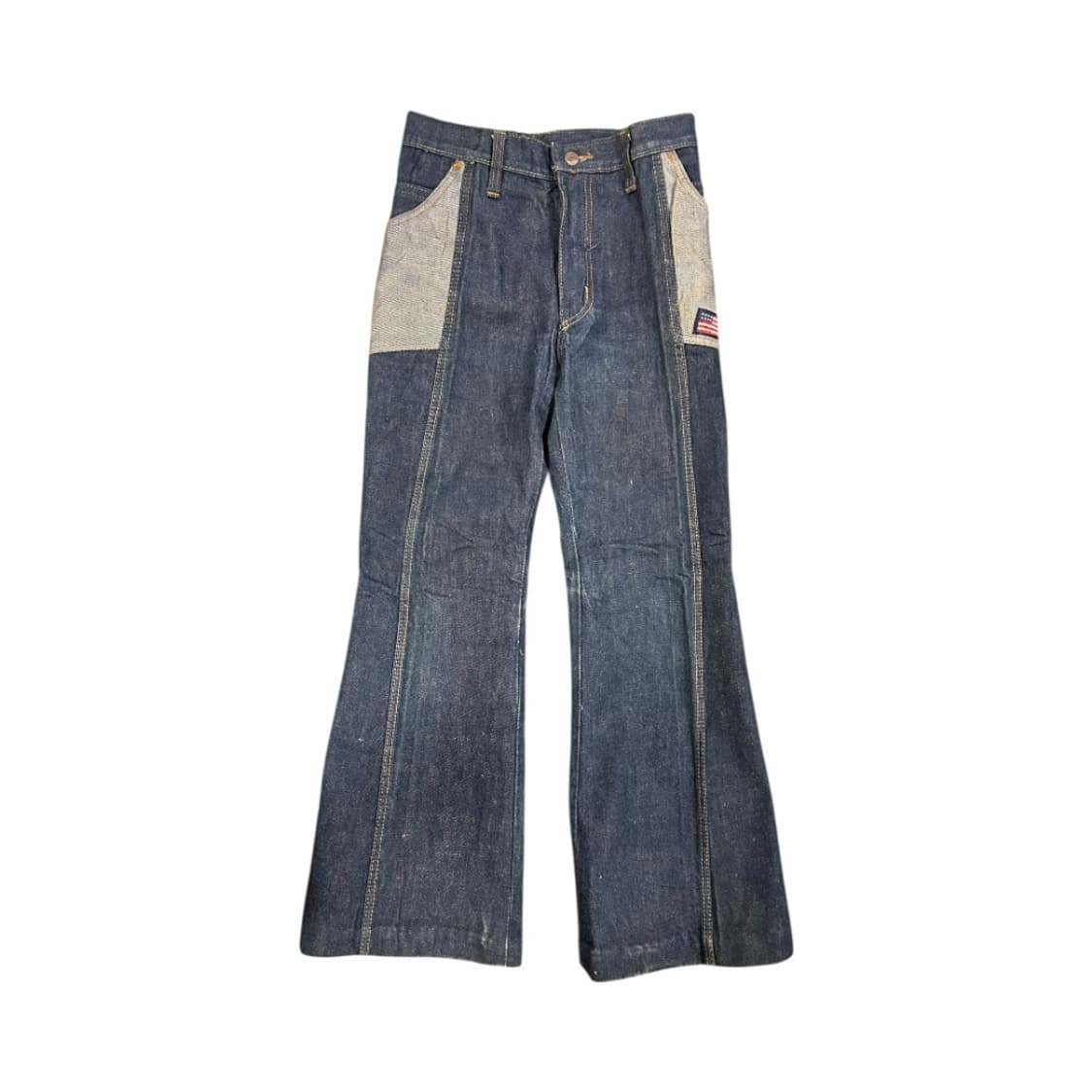 W-M) 에드윈 인디고 성조기패치 워크 포켓 플레어 데님팬츠 BD-053 상품이미지1