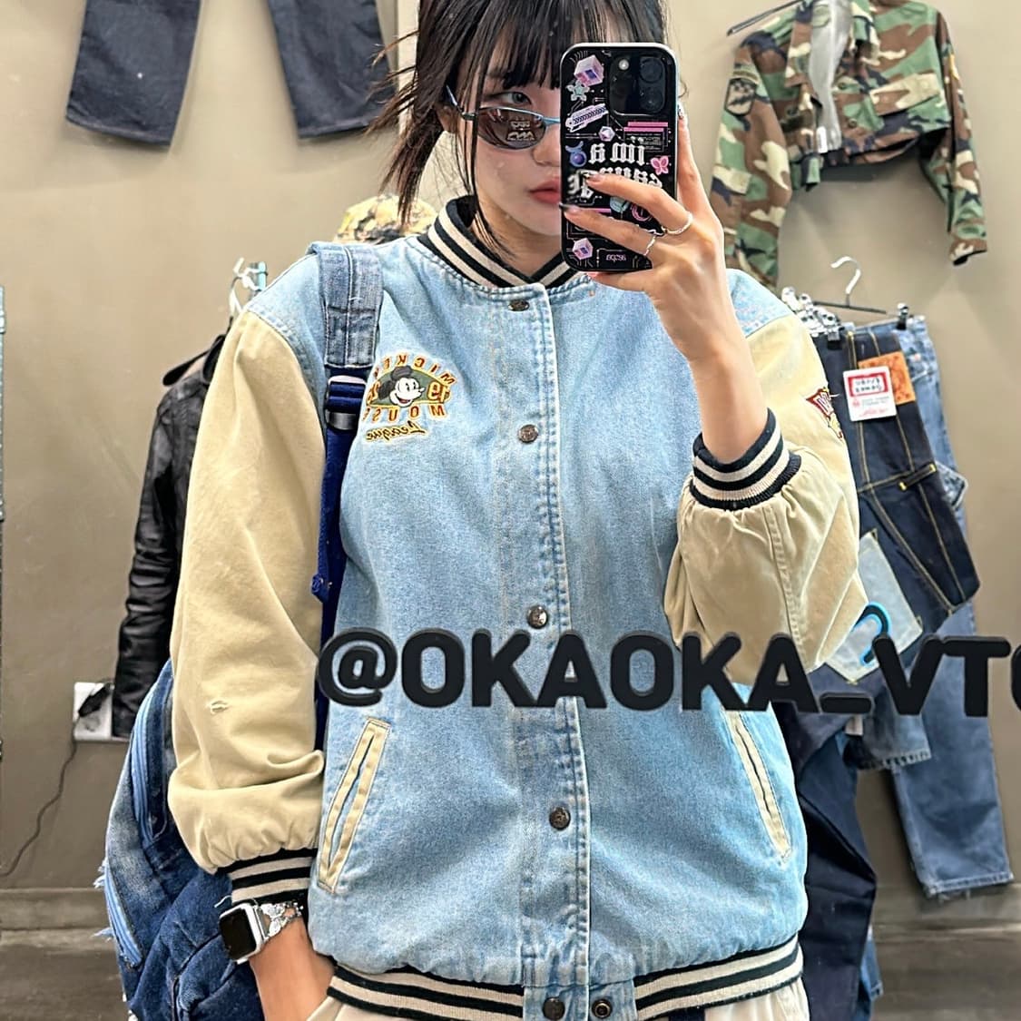 80‘s 디즈니 데님 바시티 상품이미지5