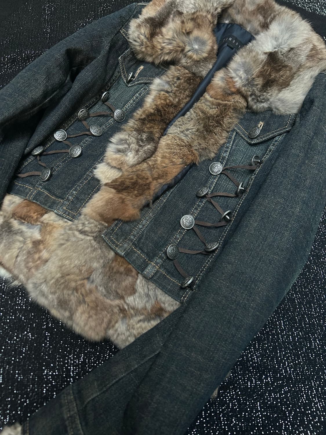 *RARE* 2000s TOMBOY 데님 나폴레옹 퍼 자켓 상품이미지2