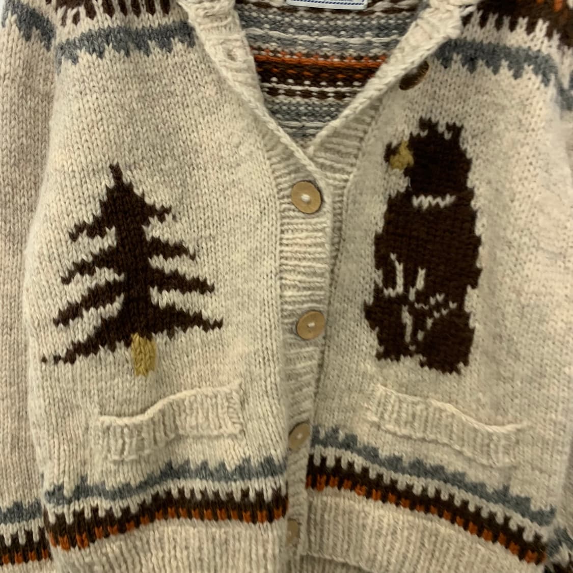 Vintage 빈티지 숄카라 코위찬 니트 가디건 상품이미지4