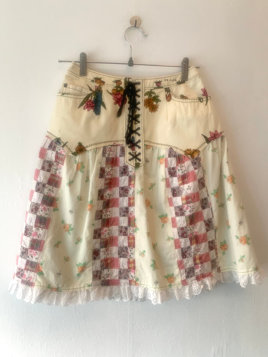 patchwork midi skirt 상품이미지1