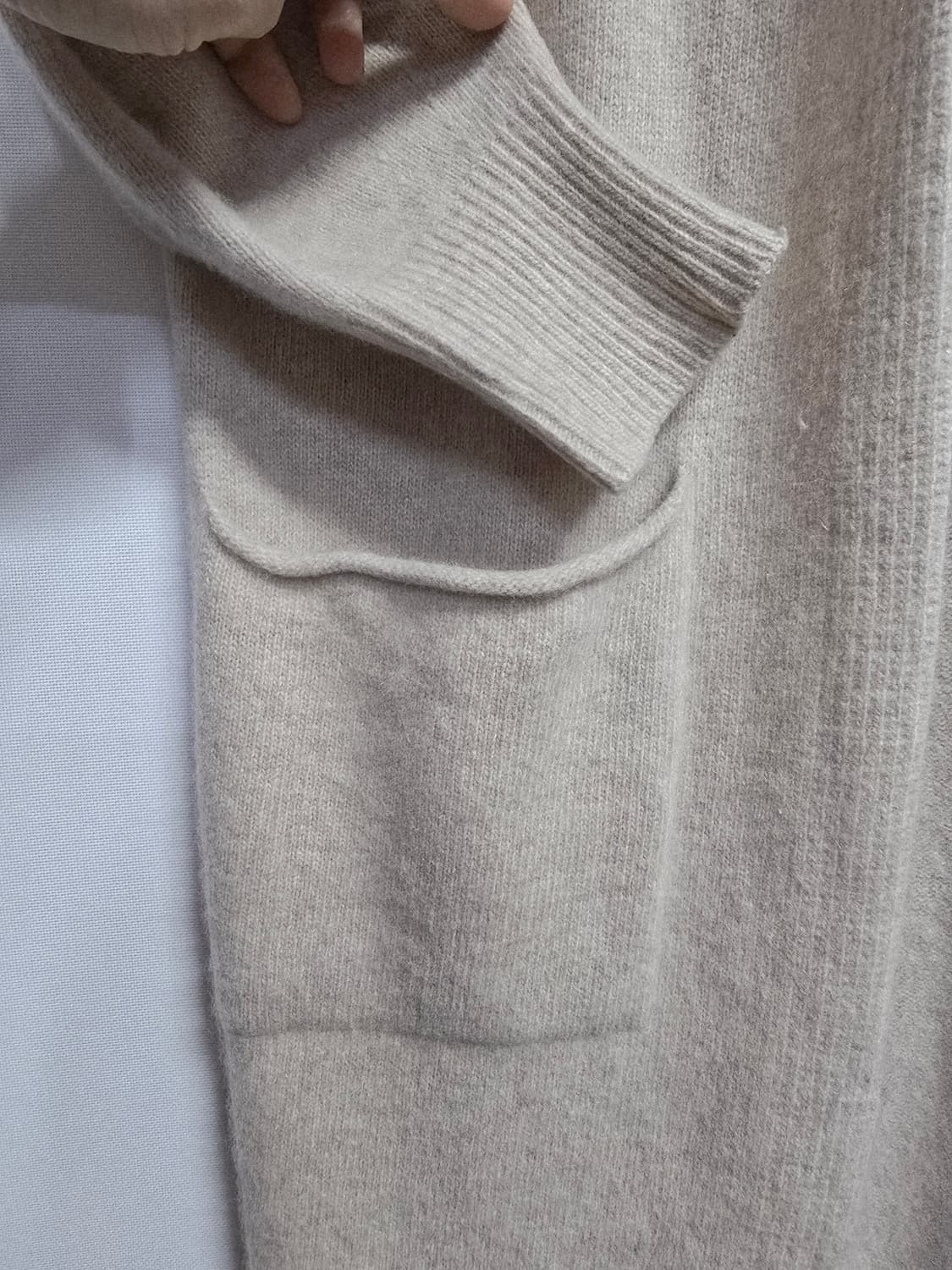 지컷 베이지 롱 가디건 캐시미어혼방 ㅡ프리 상품이미지3