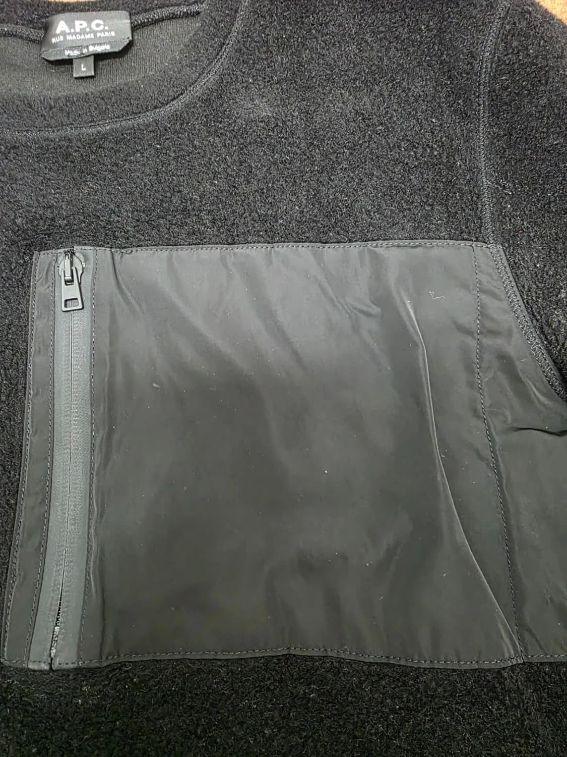 아페쎄 나일론 포켓 플리스 스웻셔츠 맨투맨 L 상품이미지4