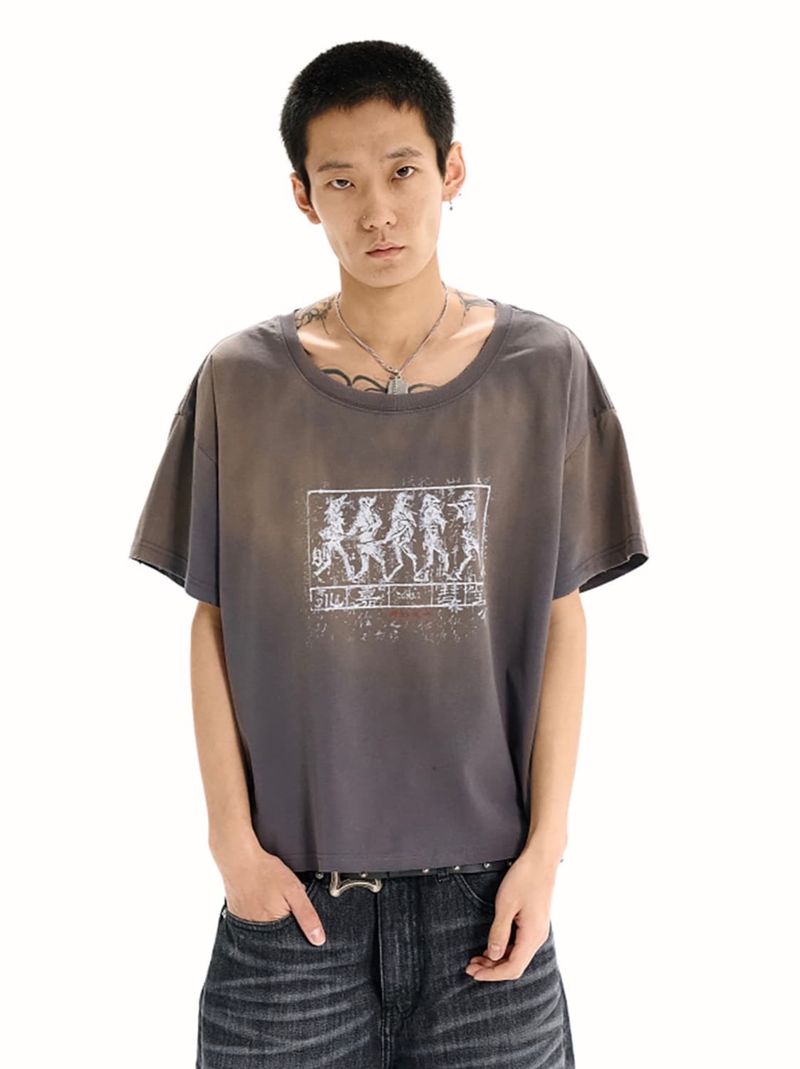 WANNA LAB 워시드 록 밴드 빈티지 티셔츠 상품이미지5